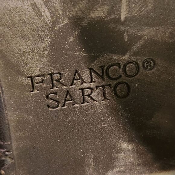 Franco Sarto Boots Leather Black Ankle Cuff Sexy Indie MOTO Whimsigoth Heel‎ 10 - Picture 13 of 15